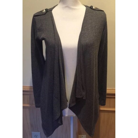 Luna Tiks Open Front Draping Cardigan Size Small ~ Gray - Picture 1 of 5